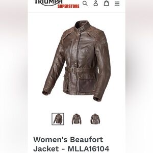 Triumph Beaufort Brown Motorcycle Leather Jacket